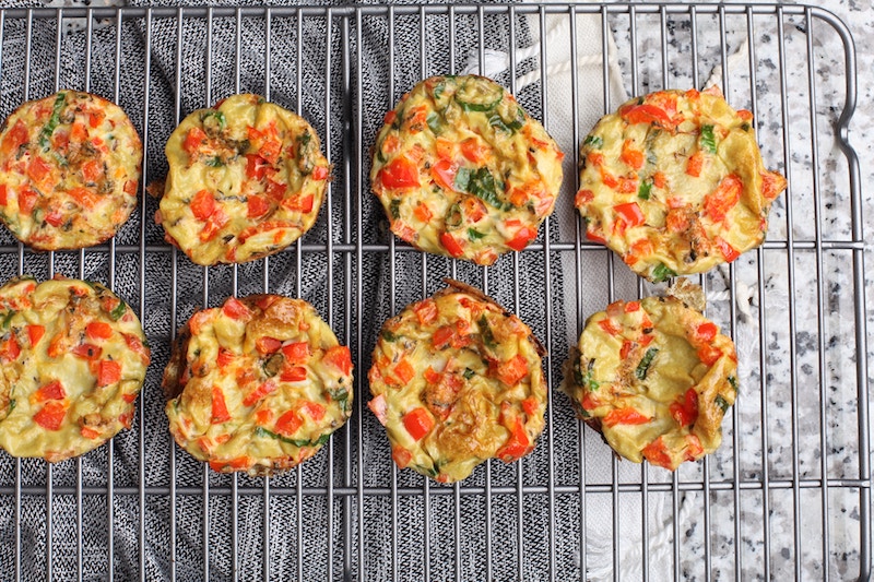 low carb egg muffin cups; healthy low carb breakfast recipes concept